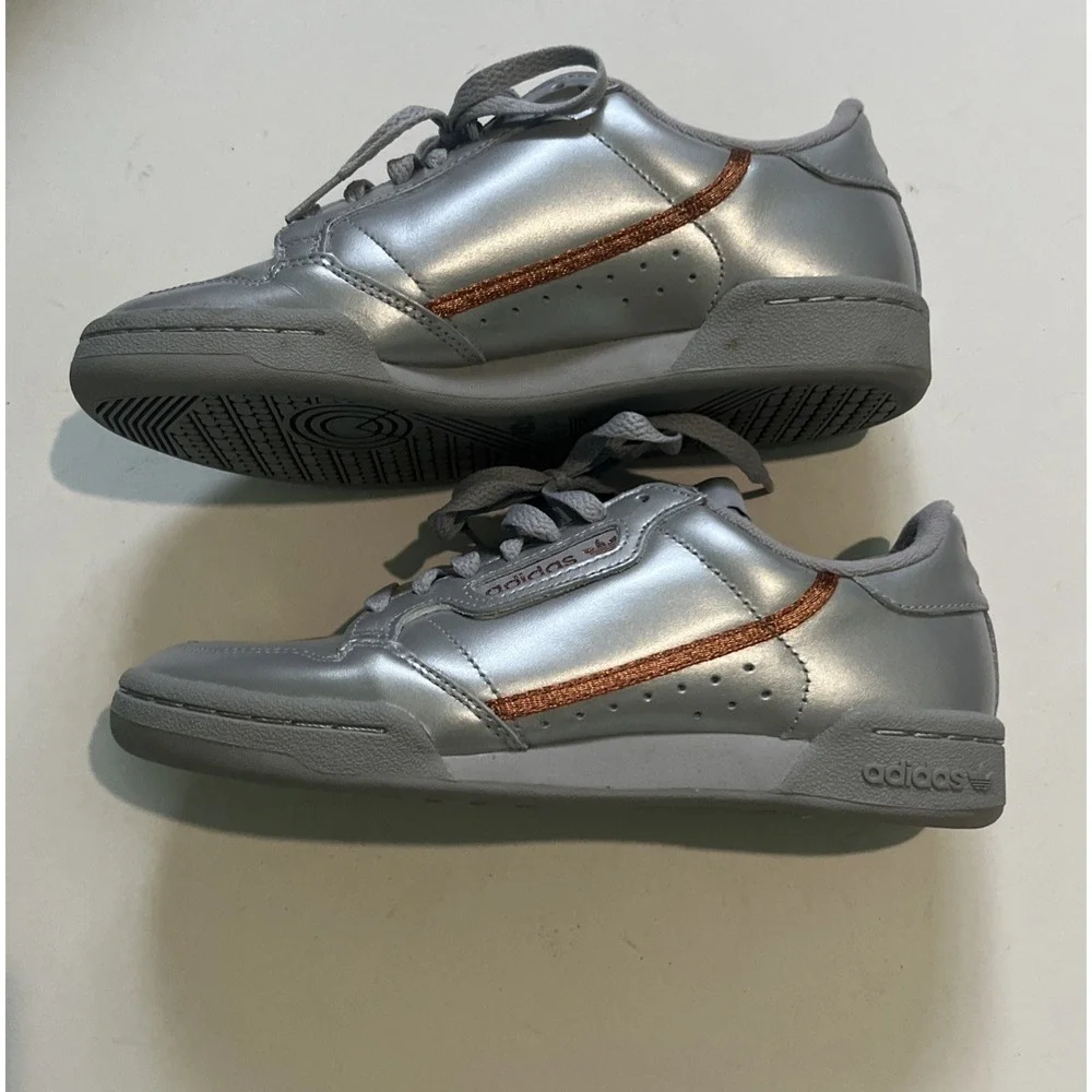 Adidas Continental 80 EE5565 Womens Size 7.5 silver/copper‎ new w/box shoes